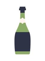 isolated wine bottle vector