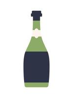 isolated wine bottle vector