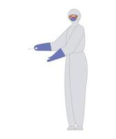 nurse with covid test vector