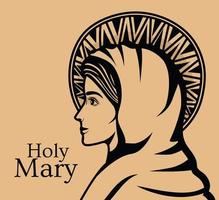 holy mary illustration vector
