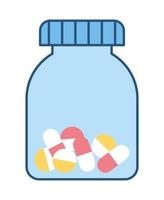 pill jar design vector