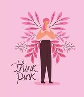 think pink poster vector