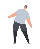 handsome male stretching vector