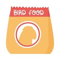 paquete de comida para pájaros vector