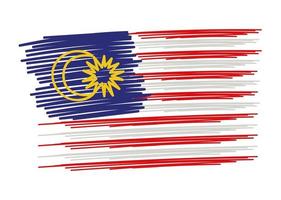bandera de malasia borrosa vector