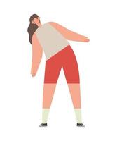 nice woman stretching vector