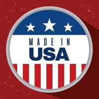 etiqueta de made in usa vector