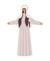 figure of mother mary vector