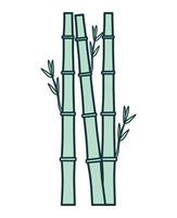 green bamboo design vector