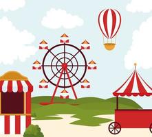 amusement fair design vector