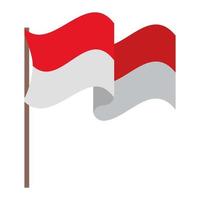 diseño de la bandera de indonesia vector