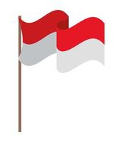 representación de la bandera de indonesia vector