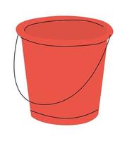 red bucket design vector