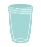 taza de agua transparente vector