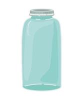 transparent water jar vector