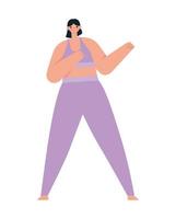 fitness girl representation vector