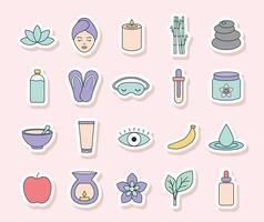 twenty wellness items vector