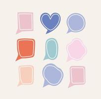 nine texts balloons vector