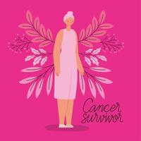 cancer breast survivor poster vector