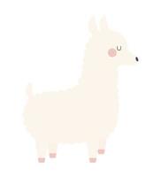 sweet llama illustration vector