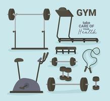 gym tools design vector