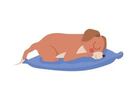 pretty puppy resting vector