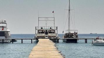 Bodrum, Turkey, 2020 - Yachts parked in the marina photo