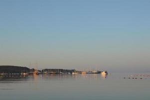 Gumbet, Turkey, 2020 - Beach and beach panorama in Bodrum photo