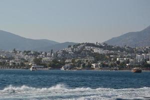 Bodrum, Turkey, 2020 - Yachts parked in the marina photo