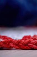 red crochet thread photo