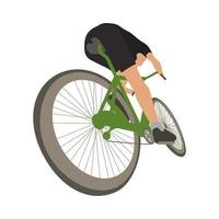 cyclist side view vector