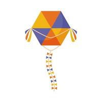 hexagon kite icon vector