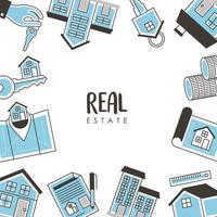 real estate frame vector