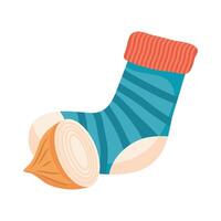 sock and onion vector