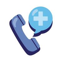 telephone with medical call vector