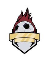 emblema de futbol con pelota vector