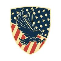 sello de escudo de Estados Unidos vector