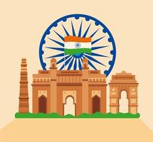 Indian temples set vector
