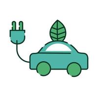 coche eléctrico ecología vector