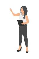 businesswoman with tablet vector