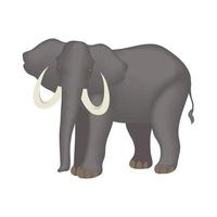 lindo elefante de dibujos animados vector