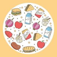 fast food pattern vector