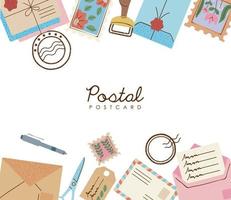 marco de servicio postal vector