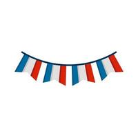 france flag garlands vector