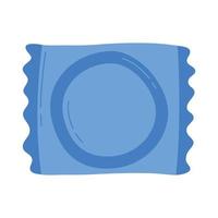 blue condom packing vector