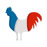 gallo de bandera de francia vector
