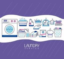 laundry service poster vector