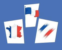 three Bastille Day items vector