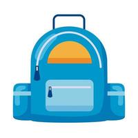 schoolbag blue color vector