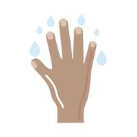 hand up with drops vector